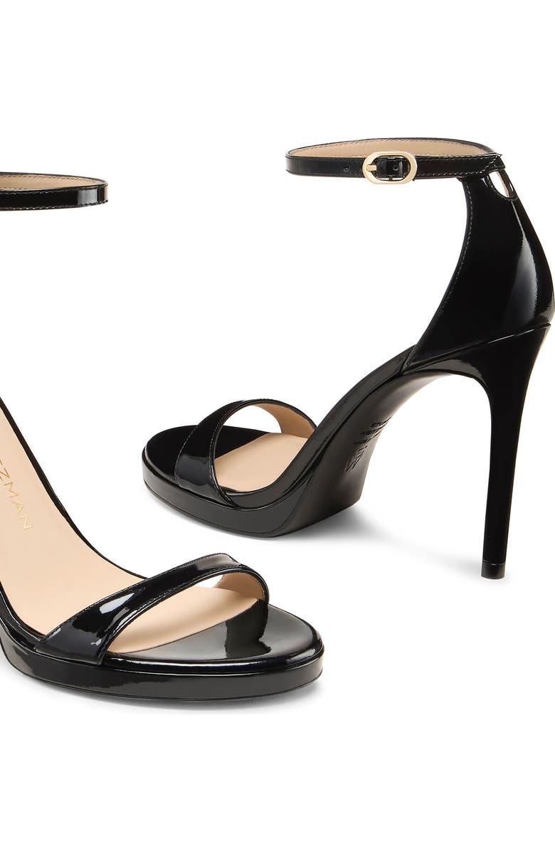 Stuart Weitzman Nudist Platform Sandal, Alternate, color, Black
