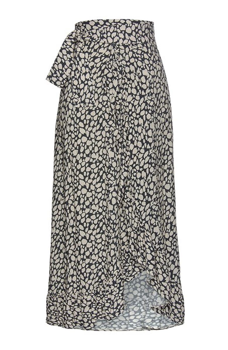 LASCANA Women's Convertible Wrap Maxi Skirt, Alternate, color, Black & Beige