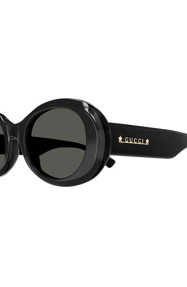 Gucci 52mm Oval Sunglasses, Alternate, color,