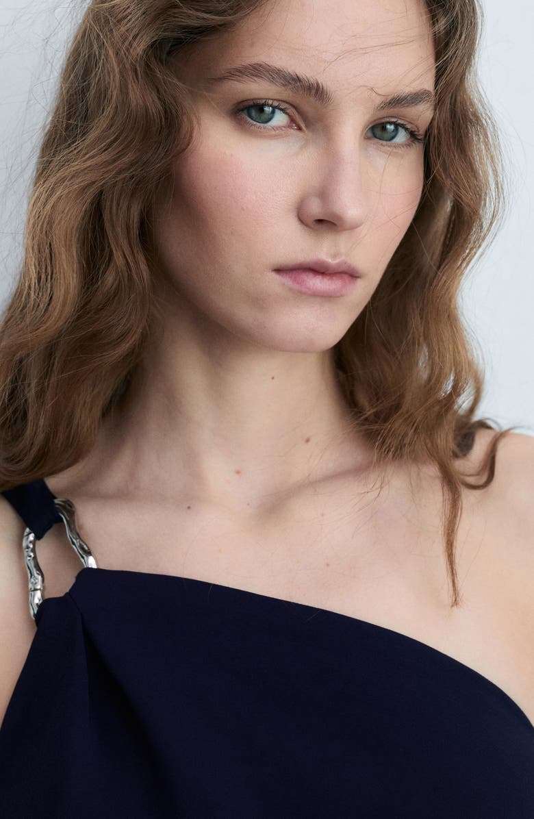 MANGO Asymmetric Wide Leg Jumpsuit, Alternate, color, Night Blue