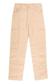 Untitled in Motion Pierot Straight-Leg Checkered Jeans