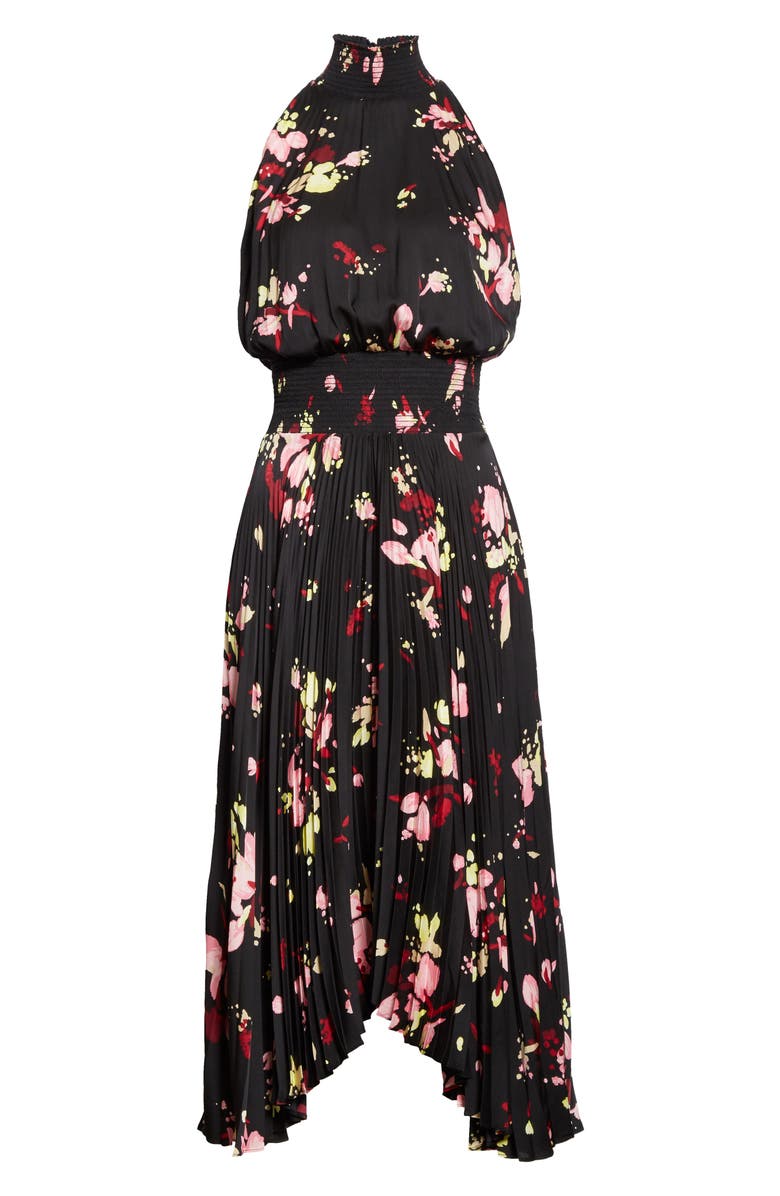 A.L.C. Renzo Floral Pleated Midi Dress, Alternate, color, 