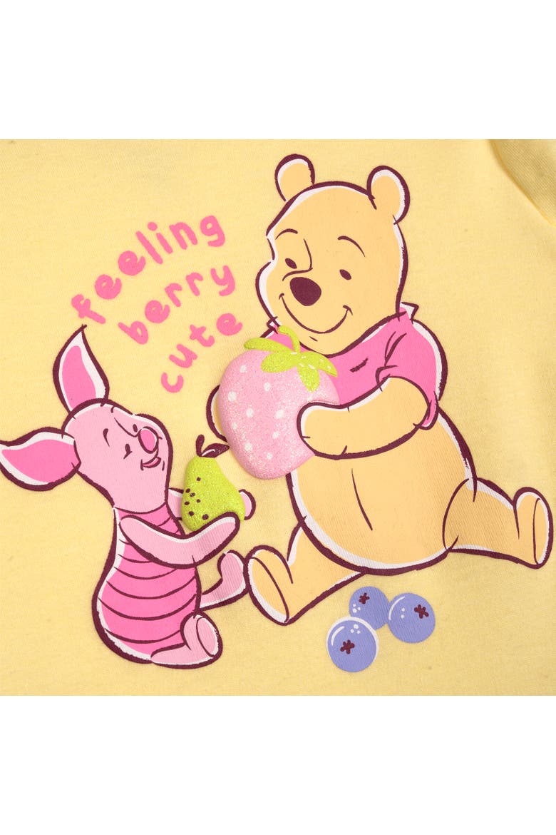 Winnie the Pooh Baby Girls' 2-Piece T-Shirt and Shorts Set, Alternate, color, Pooh Piglet Yellow