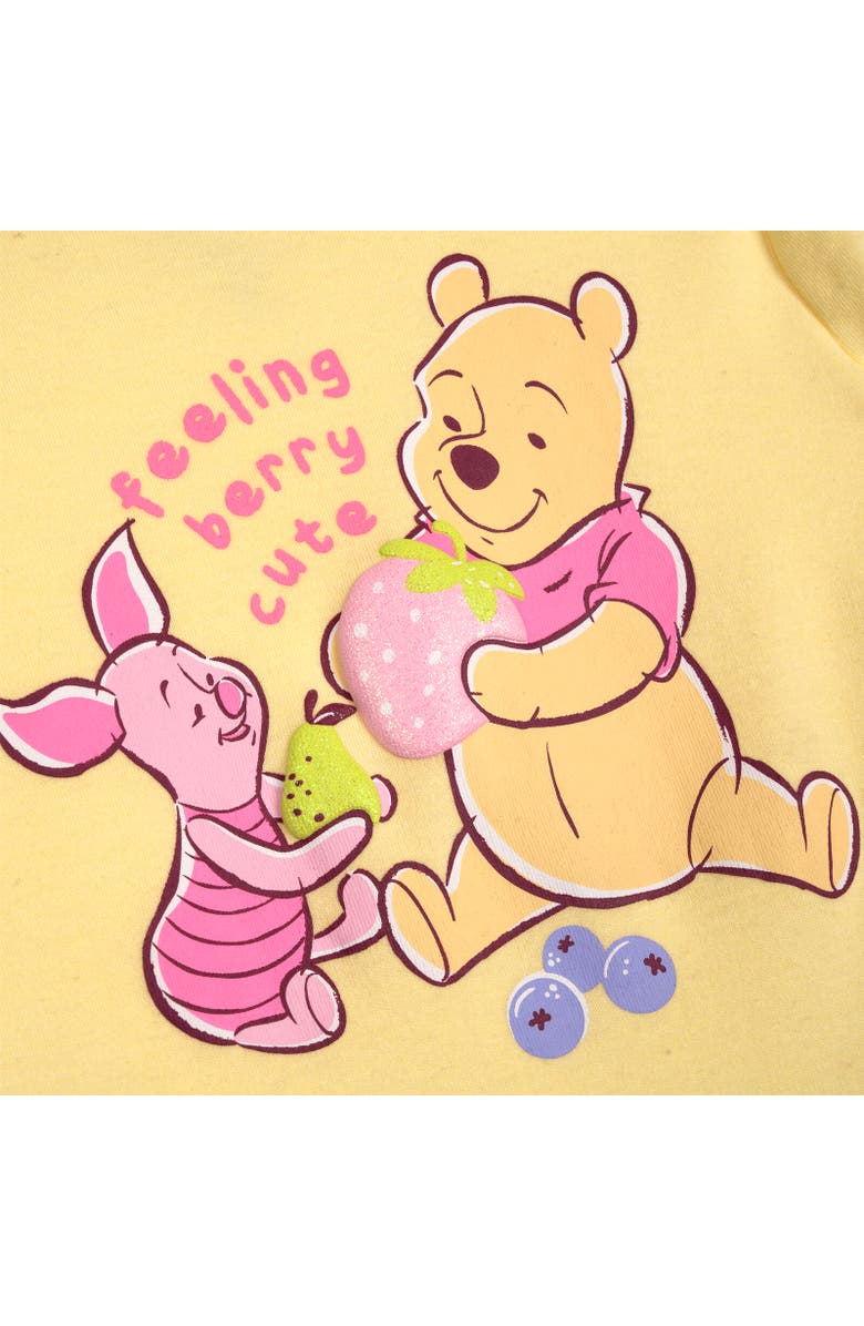 Disney Winnie the Pooh Baby Girls' 2-Piece T-Shirt and Shorts Set, Alternate, color, Pooh Piglet Yellow