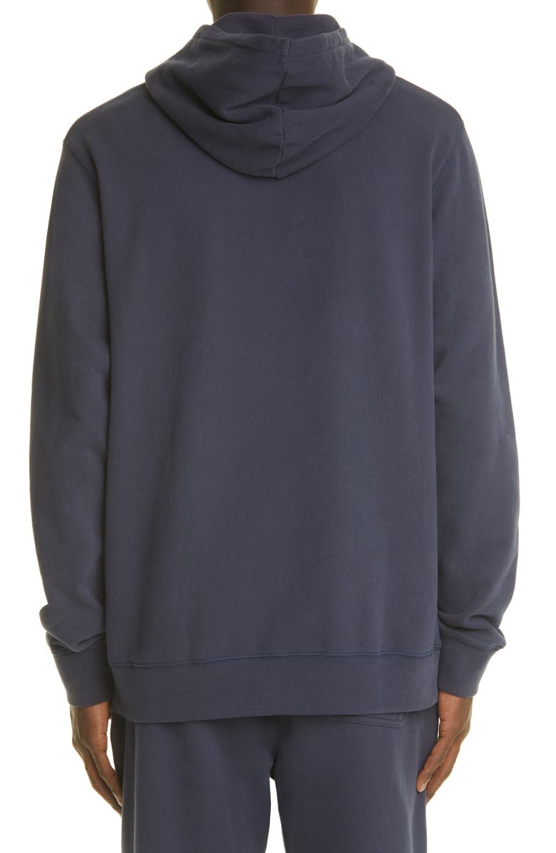 Sunspel French Terry Pullover Hoodie, Alternate, color, Navy
