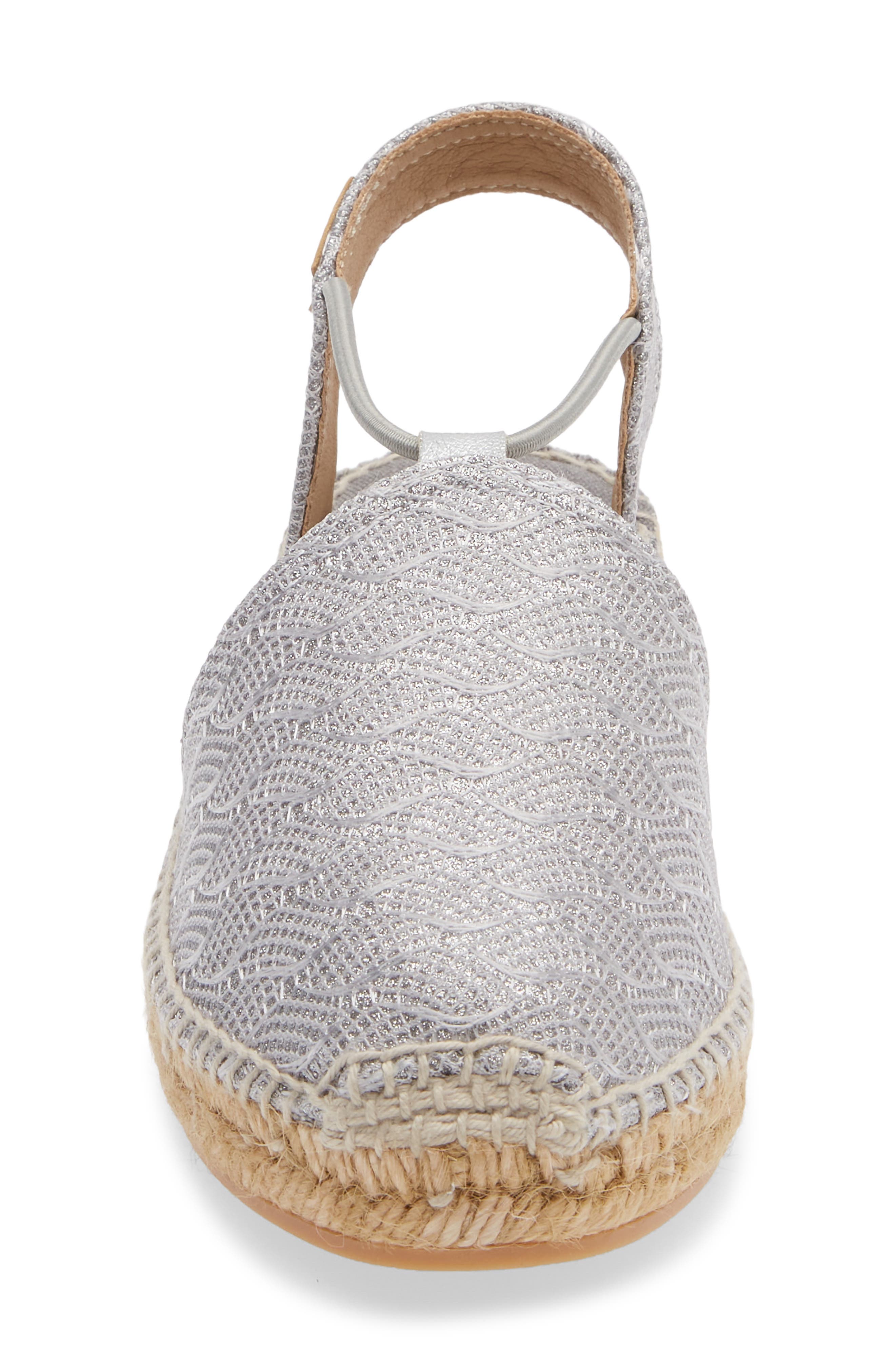 Toni Pons Nerea Espadrille Flat, Alternate, color, Plata