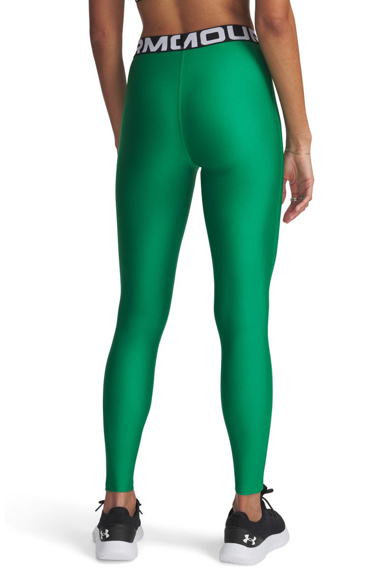 HeatGear® Leggings, Alternate, color, TEAM KELLY GREEN / / WHITE
