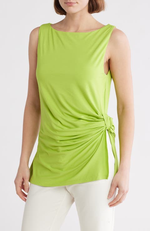 Side Ruched Sleeveless Top
