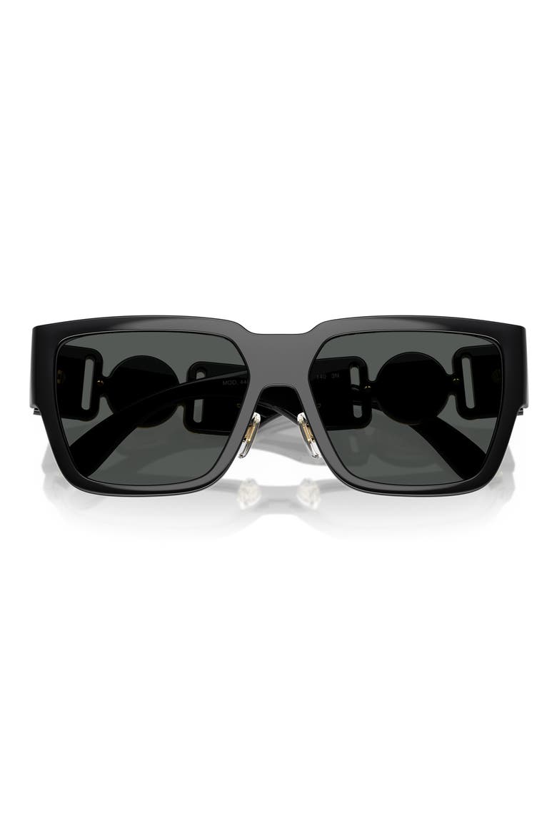 Biggie 57mm Rectangular Sunglasses, Alternate, color, DARK GREY