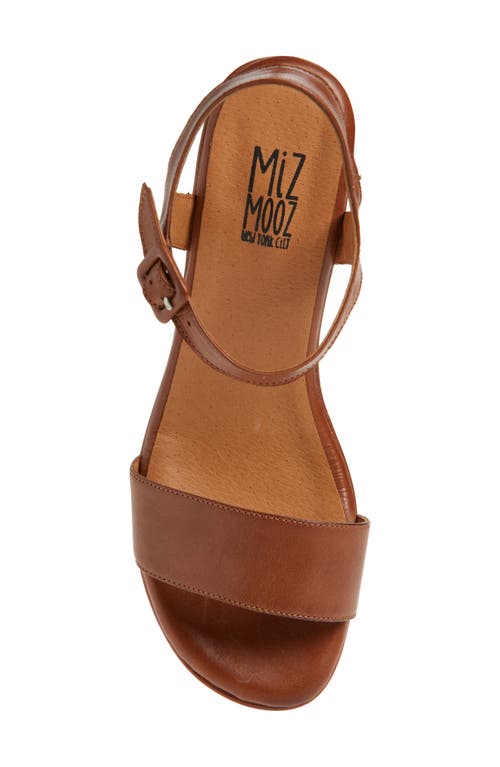 Miz Mooz Gillie Block Heel Platform Sandal In Brandy