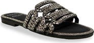 CHASE AND CHLOE Rhinestone Embellished Slide Sandal