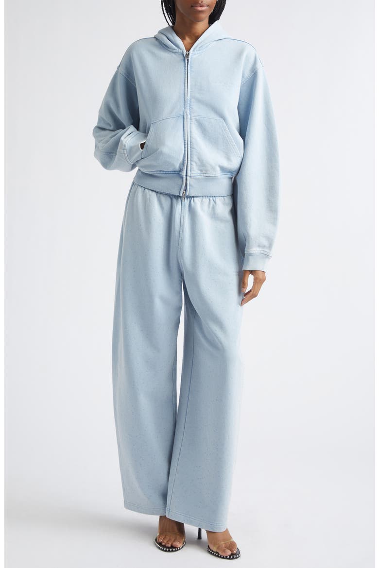 Hotfix Cotton Zip Hoodie, Alternate, color, WASHED SKY