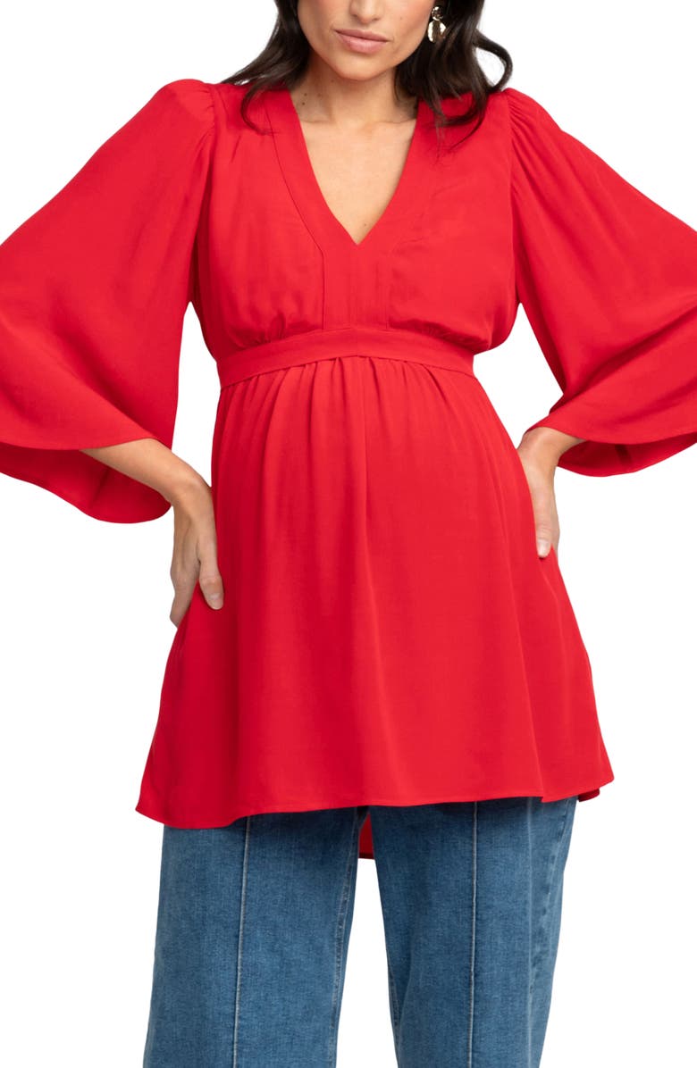 Seraphine Flutter Sleeve Maternity/Nursing Top, Main, color,