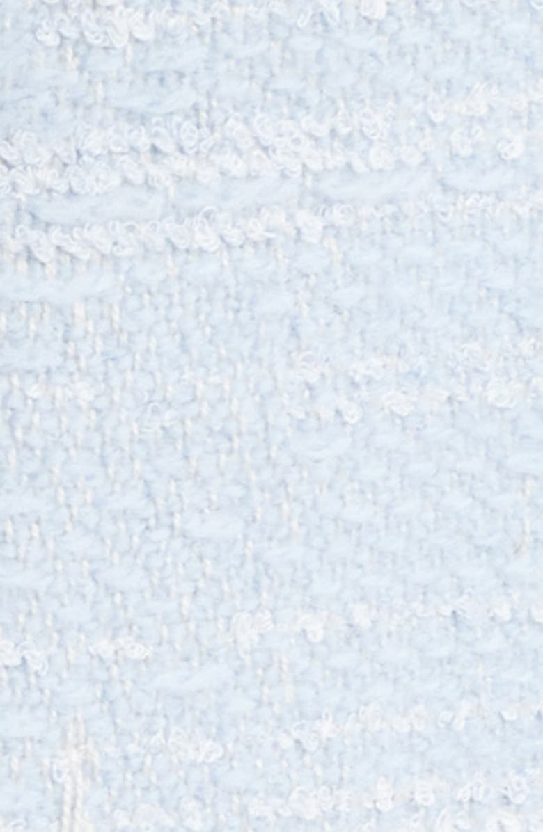 KOBI HALPERIN Fringe Trim Tweed Jacket, Alternate, color, Sky