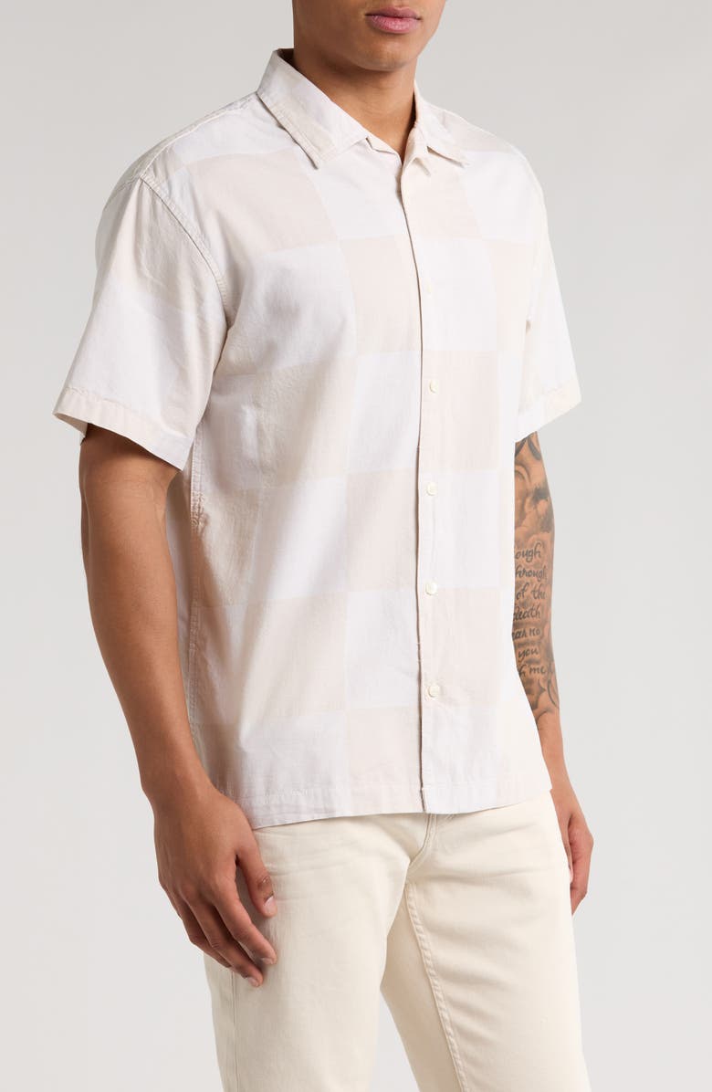 Vans Kessler Checkerboard Short Sleeve Woven Button-Up Shirt, Alternate, color,
