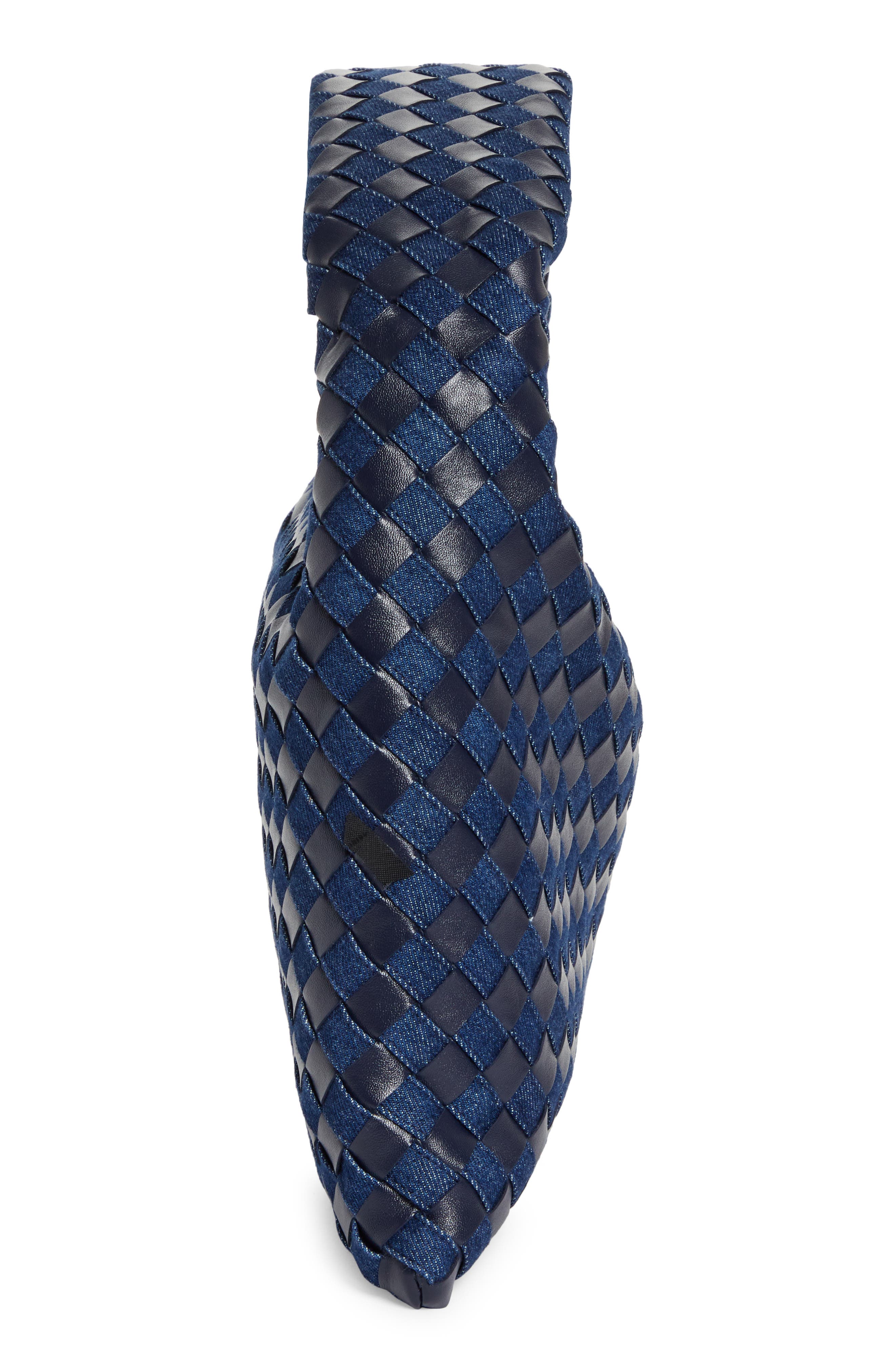 Bottega Veneta Small Hop Intrecciato Leather & Denim Hobo Bag, Alternate, color, 