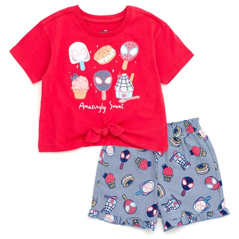 Spider-Man T-Shirt & Chambray Shorts Set (Toddler, Little Kid & Big Kid)