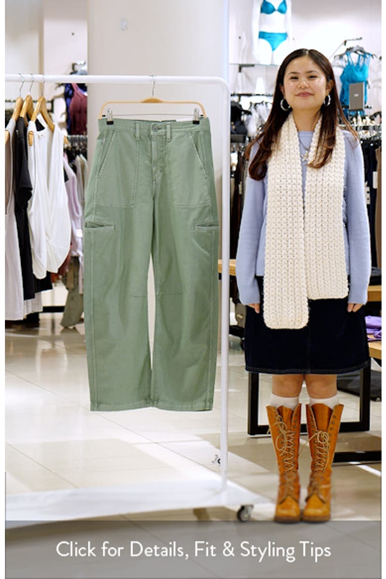 Hazal Ankle Barrel Utility Twill Pants video