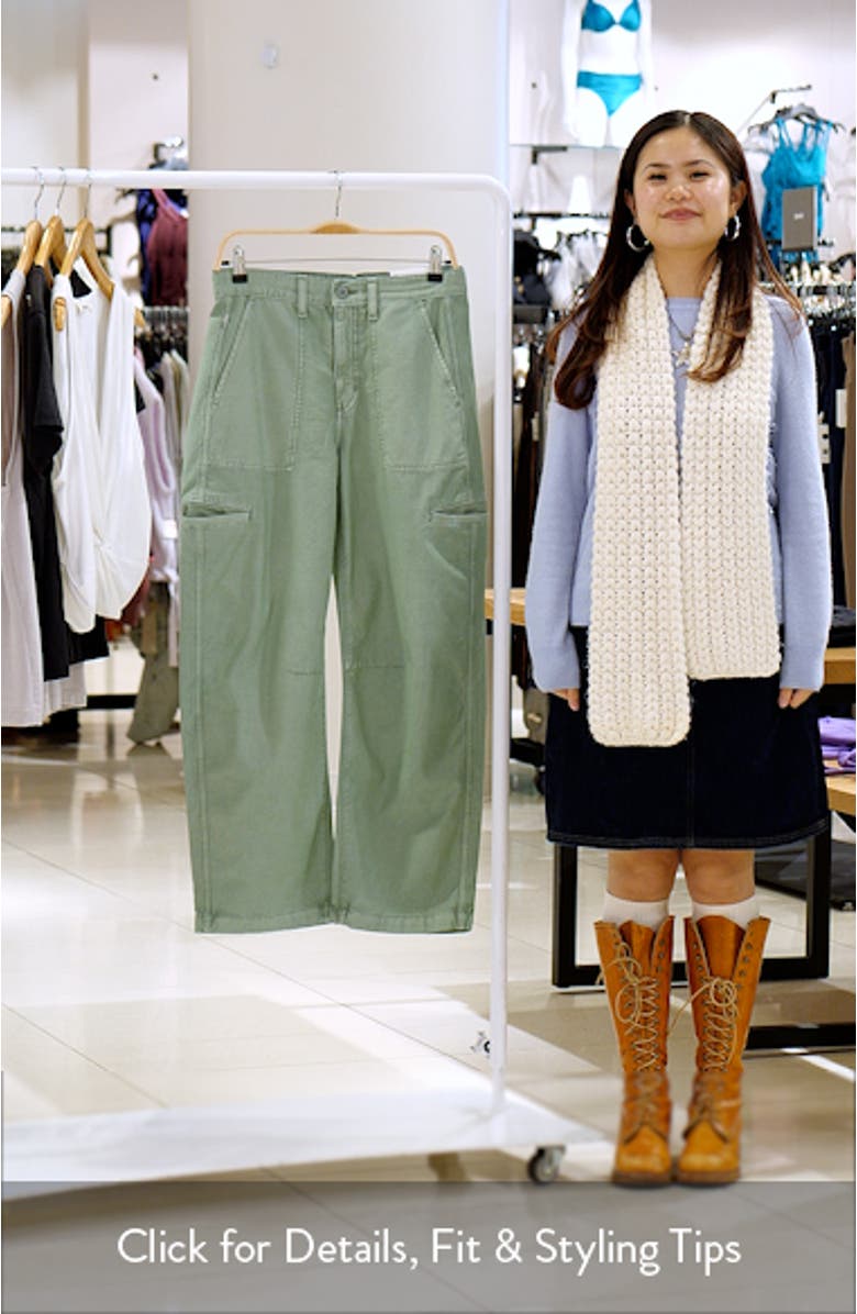 Hazal Ankle Barrel Utility Twill Pants, sales video thumbnail