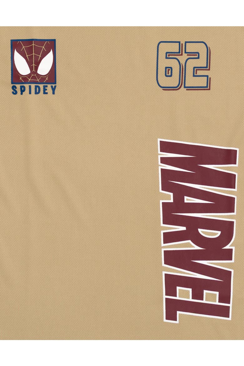 Spider-Man Athletic Jersey Shirt  V-neck T-Shirt, Alternate, color, Khaki Spider Man