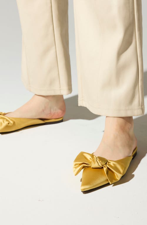 Yosi Samra Clara Pointed Toe Mule In Gold