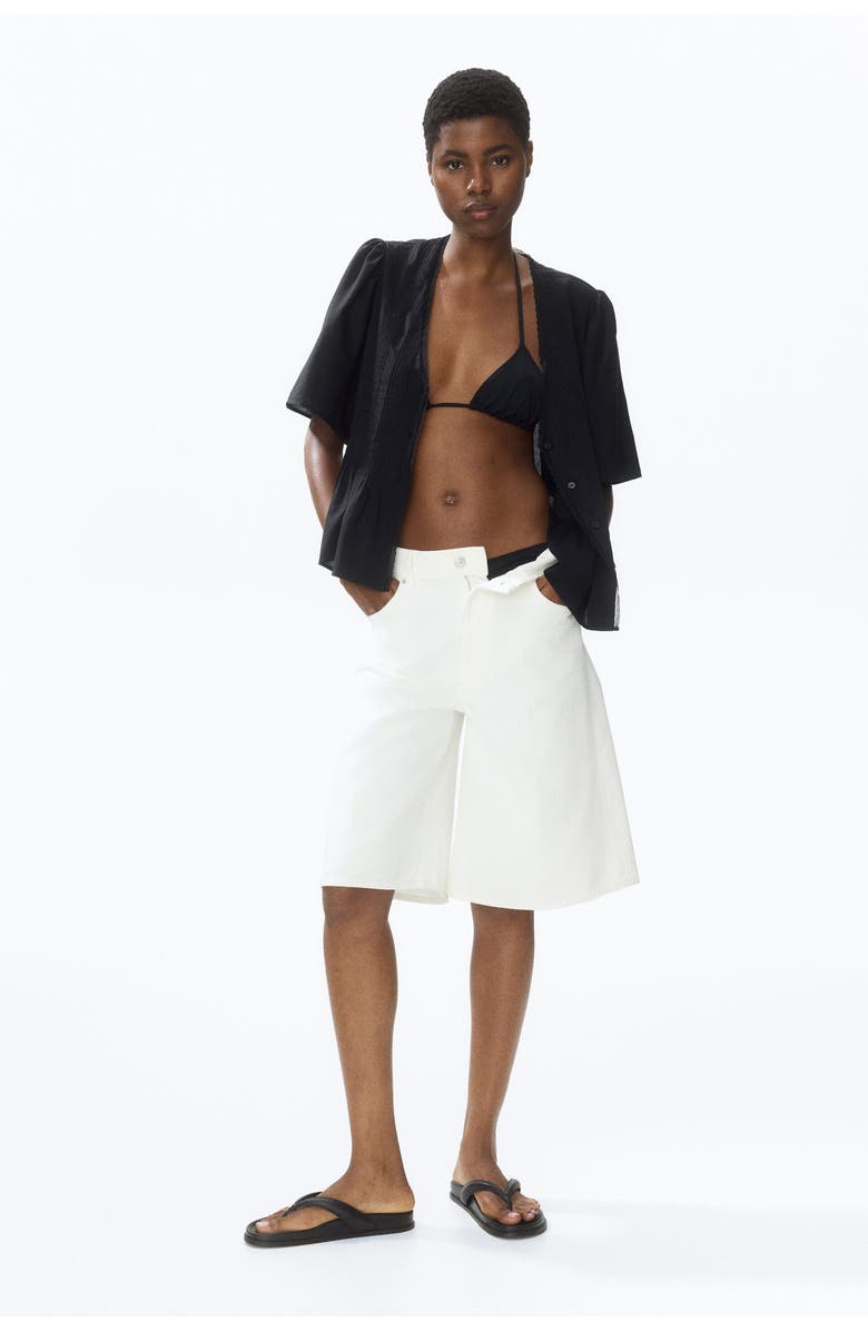 H&M Pintucked Blouse, Main, color, Black
