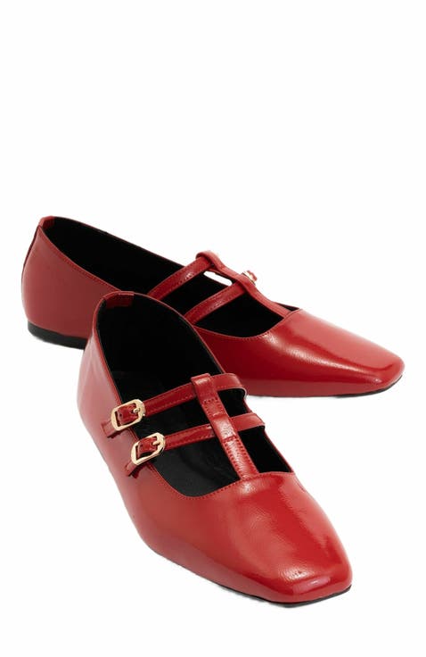 Starling Leather Mary Jane Flats (Women)