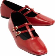 Forever & Always Shoes Starling Leather Mary Jane Flats