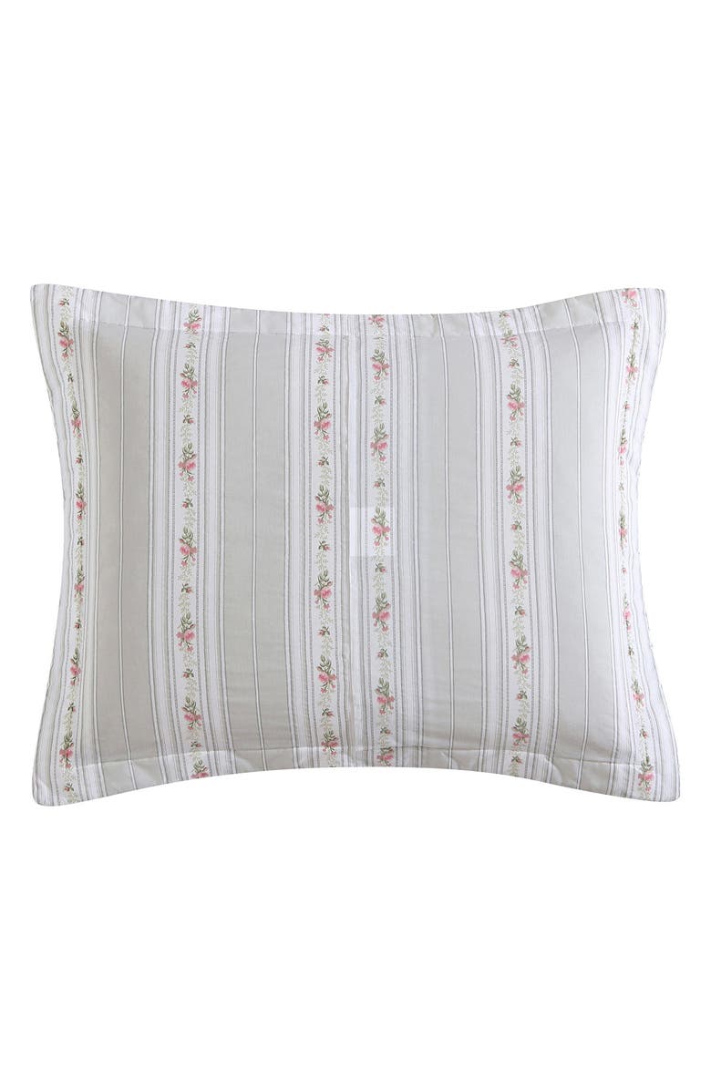 Laura Ashley Melany Quilt & Sham Set, Alternate, color, Pink/ Grey