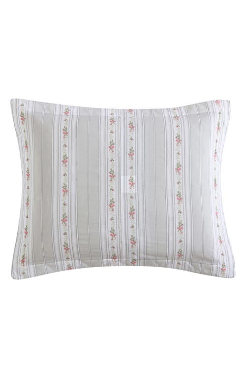 Laura Ashley Melany Quilt & Sham Set In Pink/grey