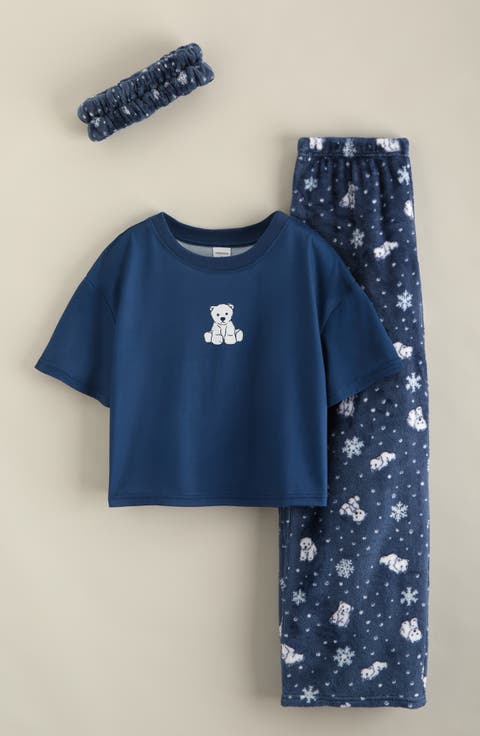 Kids' Cozy Plush 3-Piece Pajama Set