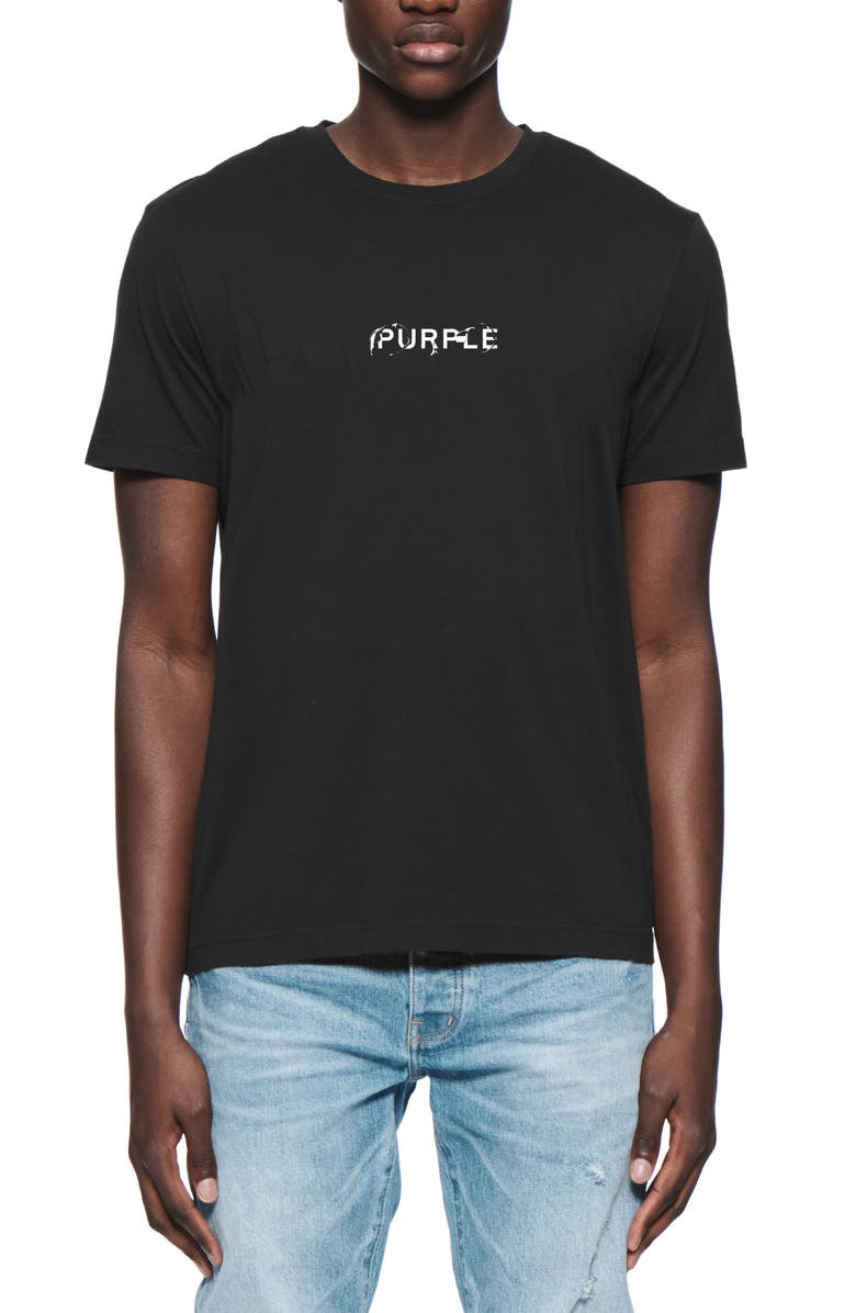 PURPLE BRAND Clean Jersey Logo T-Shirt, Main, color, Black