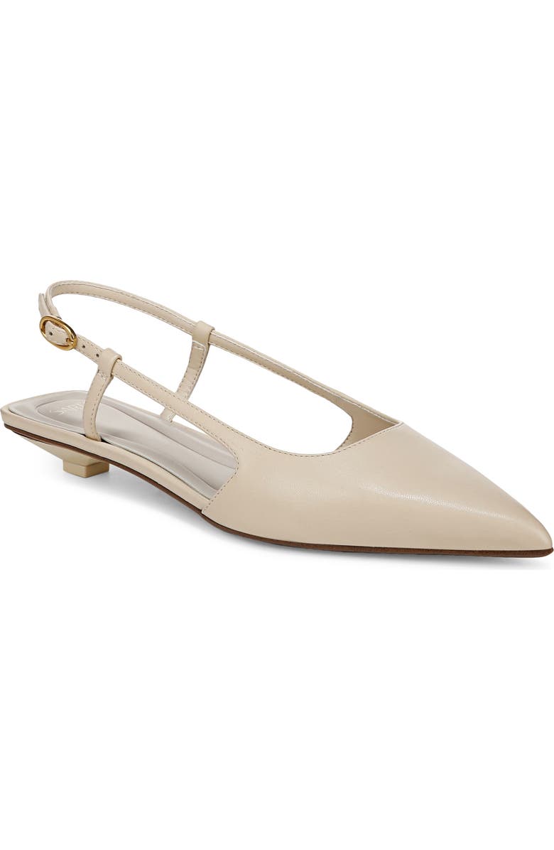 SARTO by Franco Sarto Pheby Slingback Pointed Toe Flat, Main, color, Ivory White