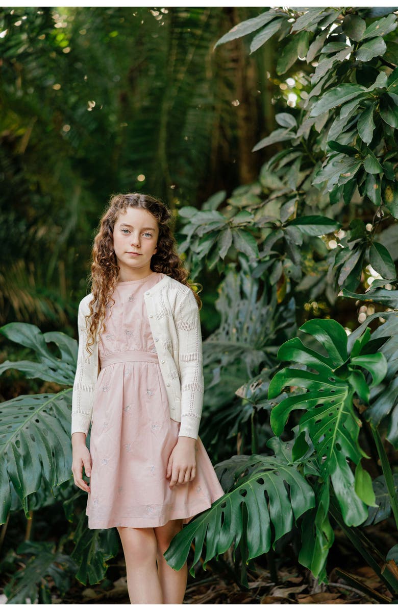 Ely's & Co. Looms Holland Collection - Girls Embroidered Floral Dress, Alternate, color, Pink