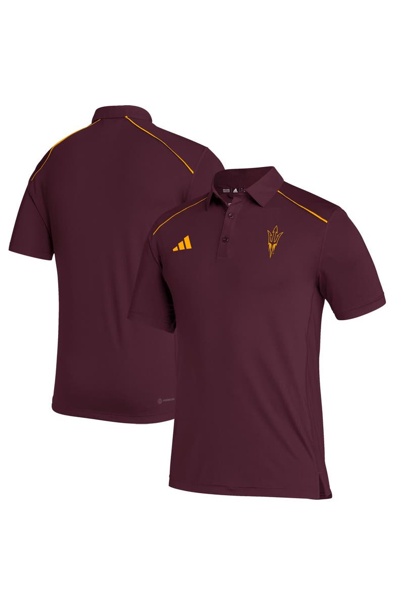 adidas Men's adidas Maroon Arizona State Sun Devils Coaches AEROREADY Polo, Alternate, color,