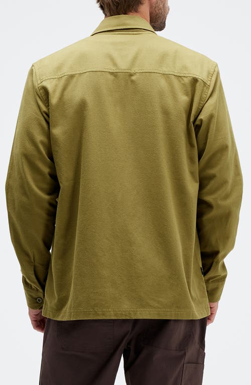 Stance Lowell Cotton Flannel Button-up Shirt In Green