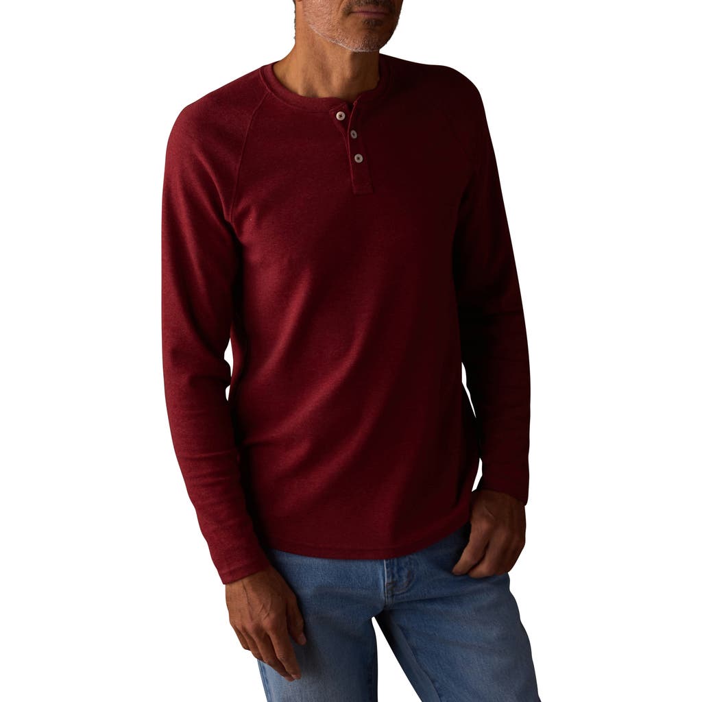 The Normal Brand Puremeso Everyday Henley In Red