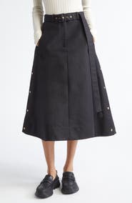 Moncler Belted A-Line Skirt