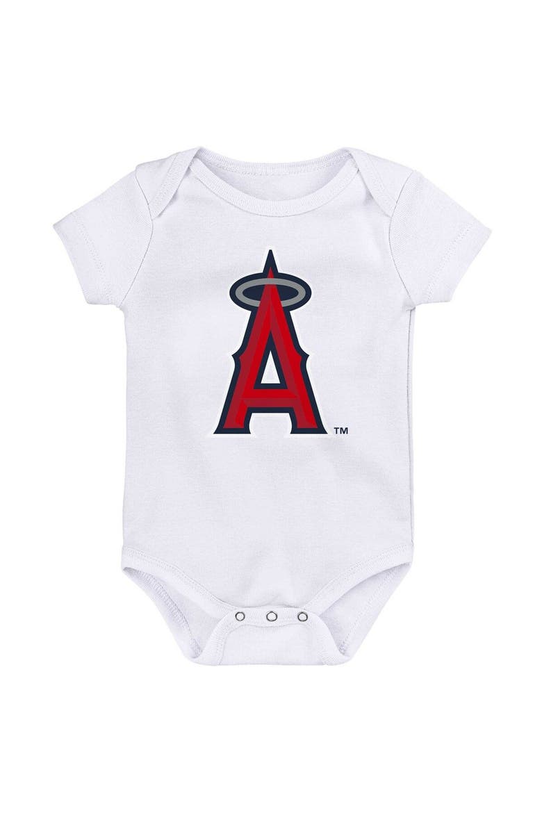 Newborn & Infant Navy/Red/White Los Angeles Angels Minor League Player Three-Pack Bodysuit Set, Alternate, color, Navy