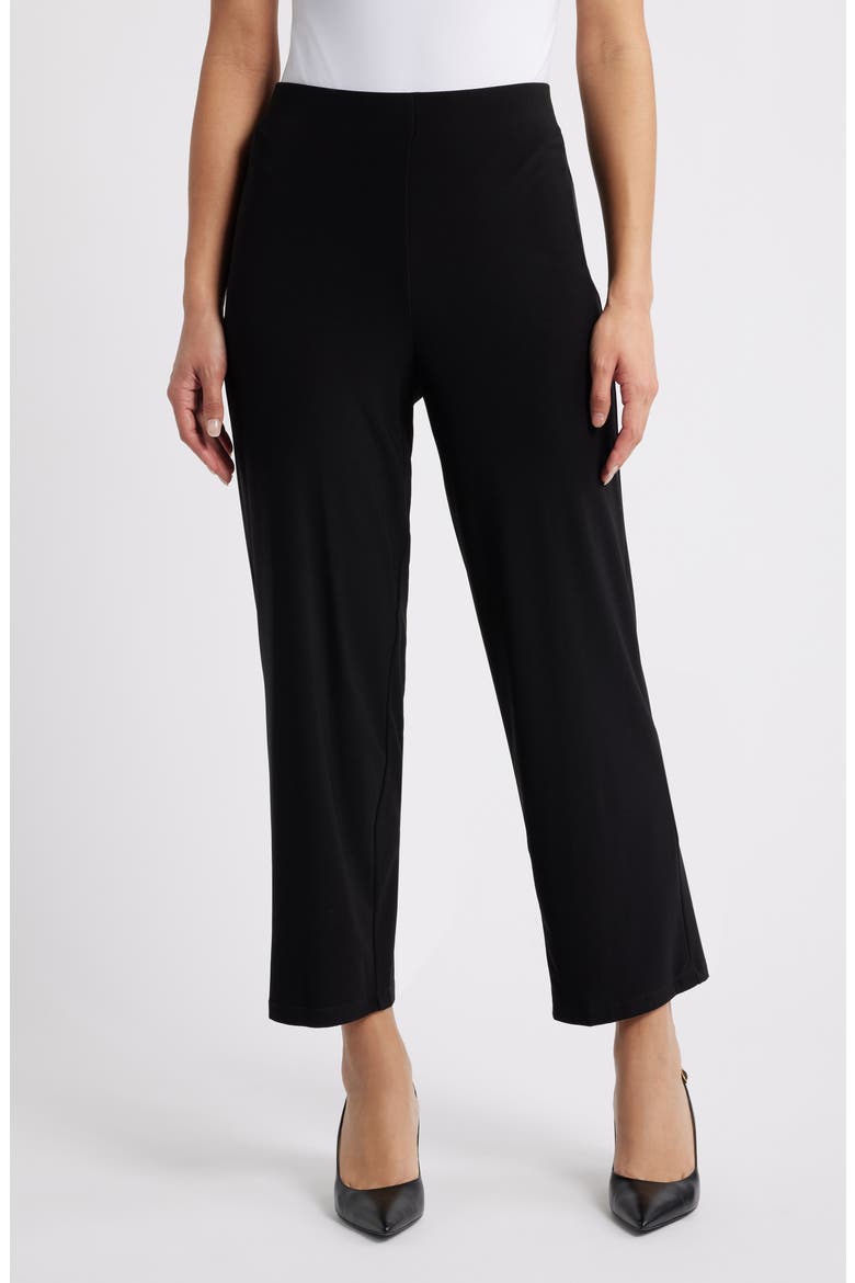 Knit Wide Leg Pants, Main, color, ANNE BLACK