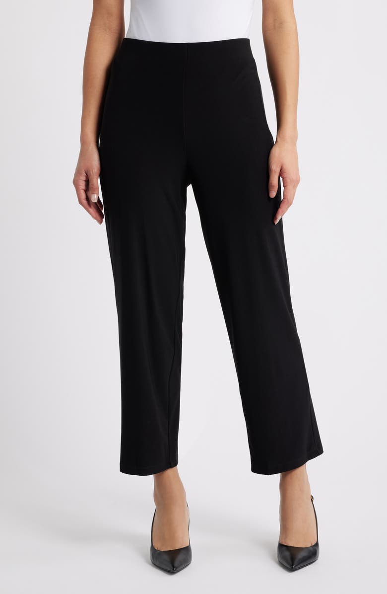AK ANNE KLEIN Knit Wide Leg Pants, Main, color, Anne Black