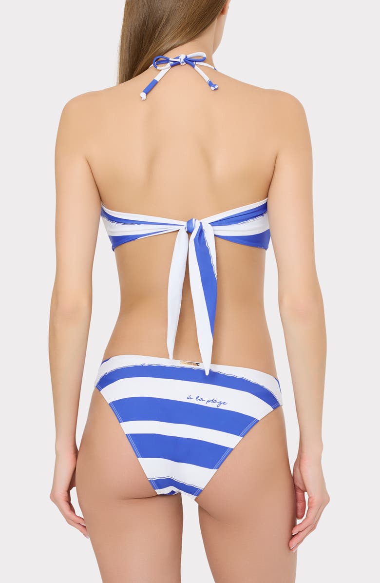 Milly A La Plage Multi Fit Bikini Top, Alternate, color, Blue/ White