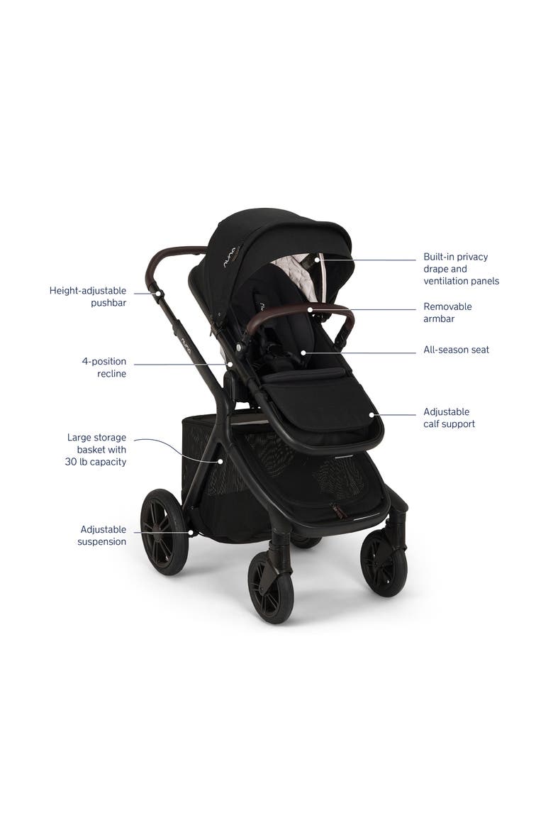 Demi™ Icon Stroller, Alternate, color, CAVIAR/ CHOCOLATE