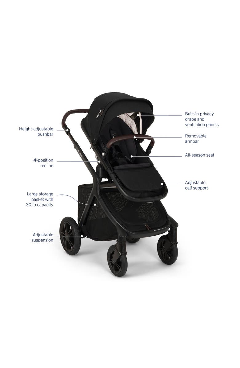 Nuna Demi<sup>™</sup> Icon Stroller, Alternate, color, Caviar/ Chocolate
