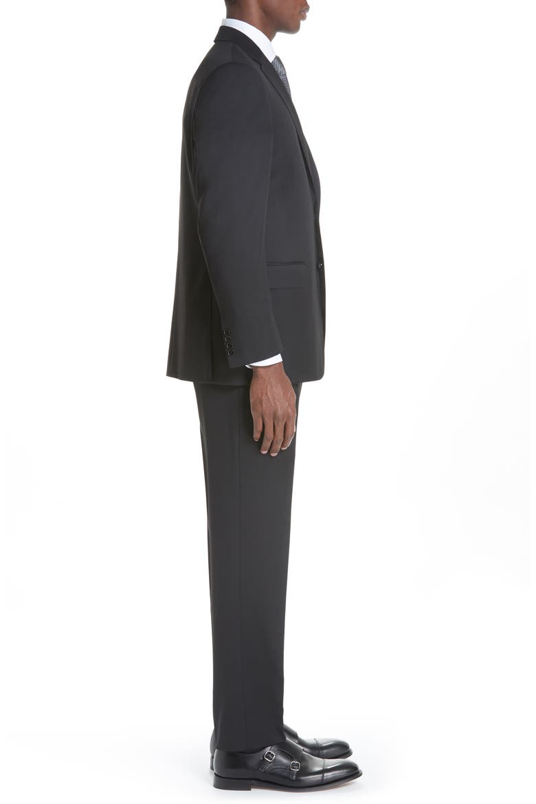 Classic Fit Wool Suit, Alternate, color, BLACK