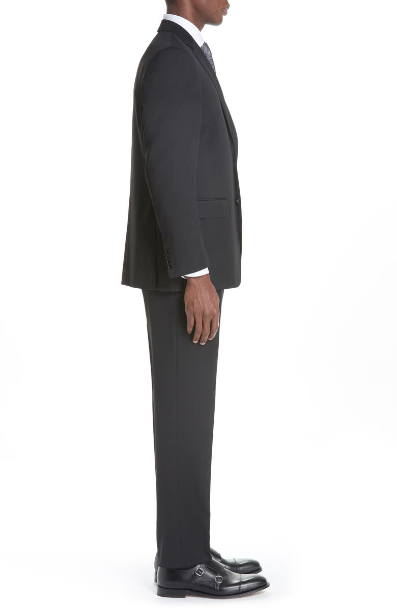 Canali Classic Fit Wool Suit, Alternate, color, Black