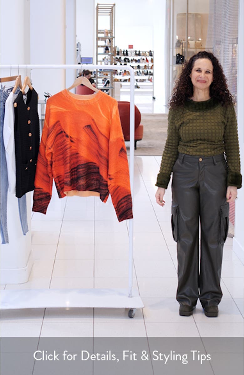 Vaughn Abstract Print Crewneck Sweater, sales video thumbnail