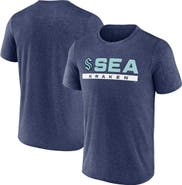 FANATICS Men's Fanatics Branded Heather Deep Sea Blue Seattle Kraken Playmaker T-Shirt