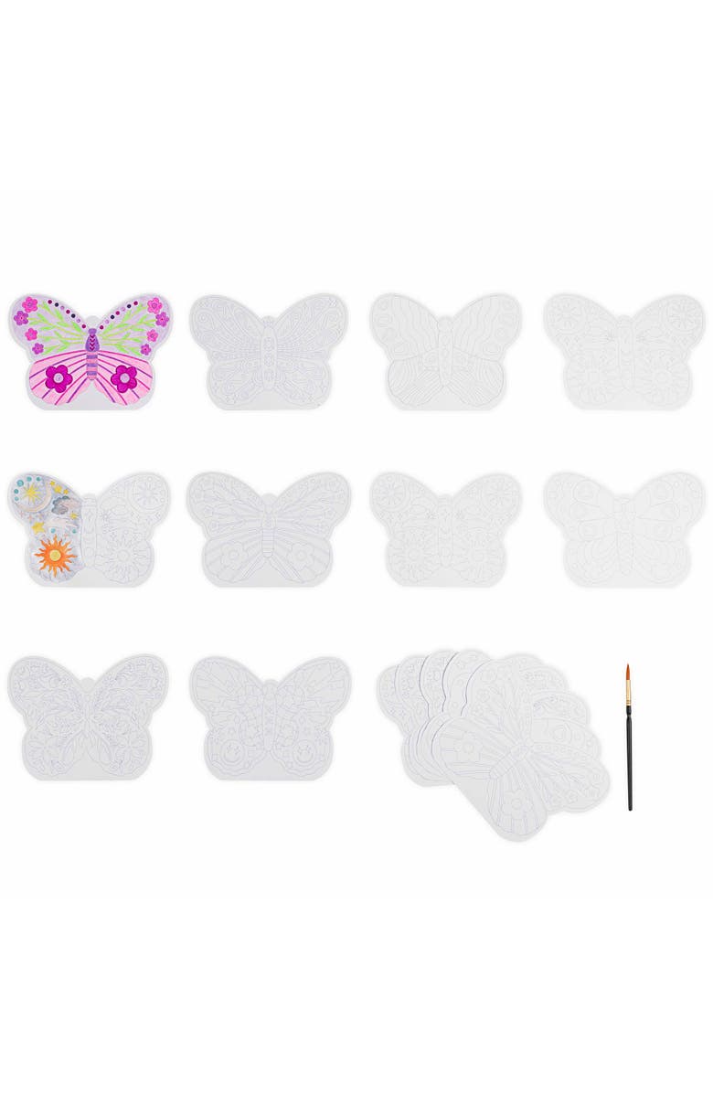 Brea Reese Vivid Vivid by Brea Reese Mixed Media Coloring Pad, Butterfly, 24 Shaped Sheets, Alternate, color, Multicolored
