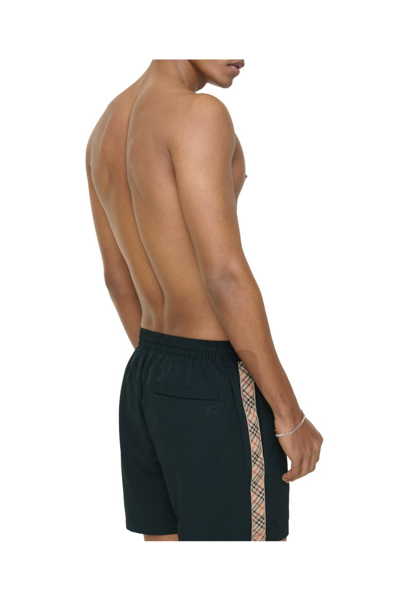 Check Trim Swim Shorts, Alternate, color, Navy